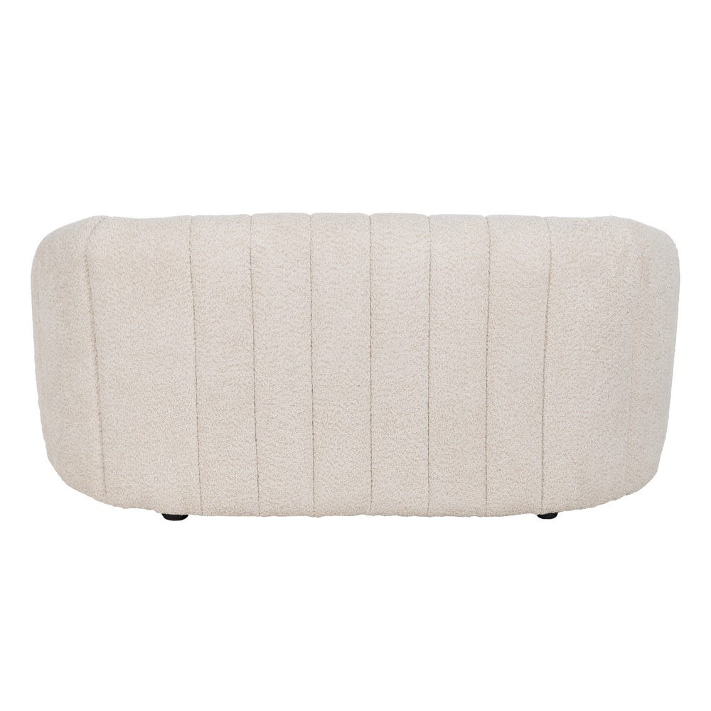lolahome Sofá 2 plazas con franjas beige de tela de borreguito de 146x84x66 cm Promoción por tiempo limitado