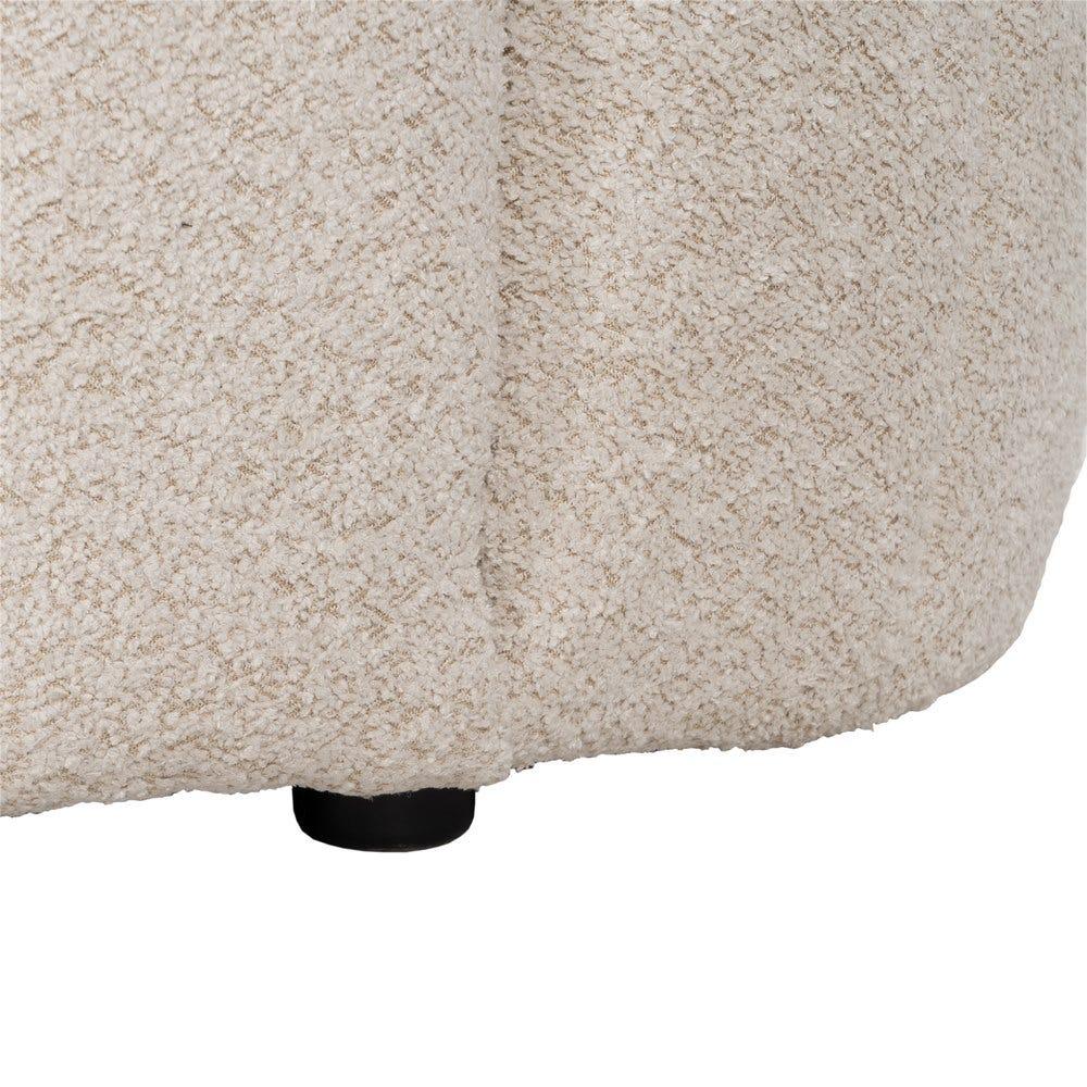 lolahome Sofá 2 plazas con franjas beige de tela de borreguito de 146x84x66 cm Promoción por tiempo limitado