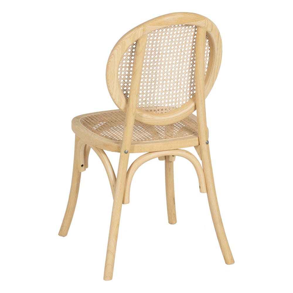 lolahome Silla de rejilla natural Promoción trimestral