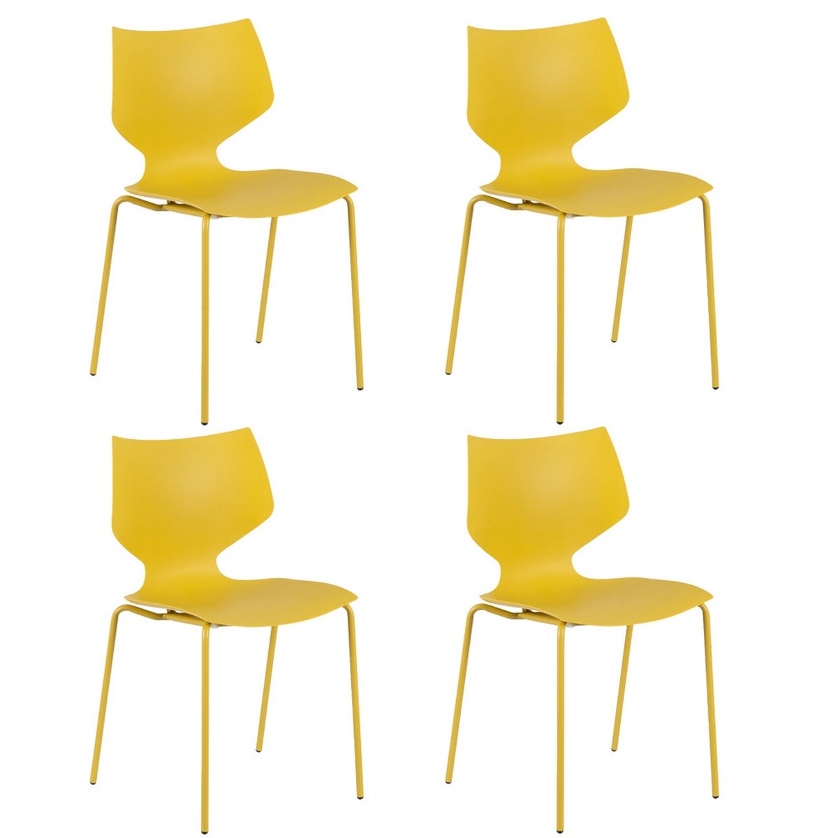 lolahome Pack de 4 sillas mariposa de polipropileno