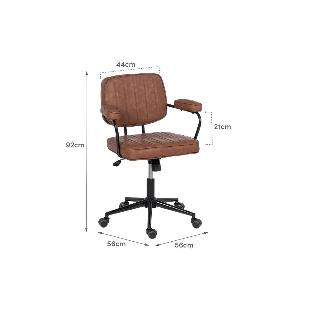 lolahome Silla de escritorio Vintage con ruedas Ahorra y exporta