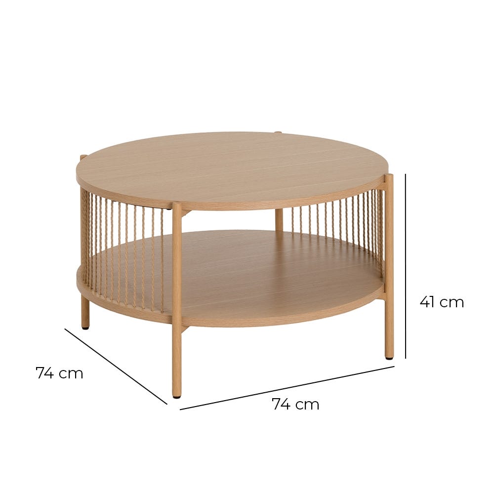 lolahome Mesa de centro redonda Gaia Ofertas especiales