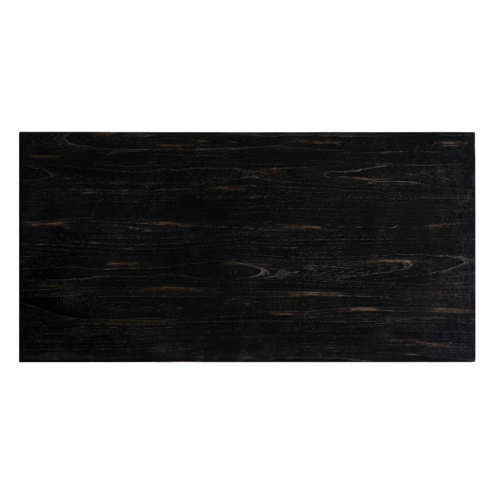 lolahome Mesa de comedor negra de 200x100cm Precio ultrabajo