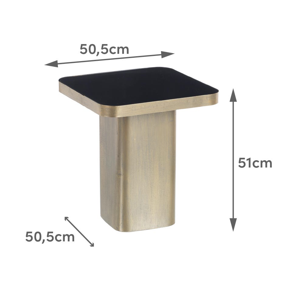 lolahome Mesa auxiliar con pedestal dorado grande Devoluciones gratuitas