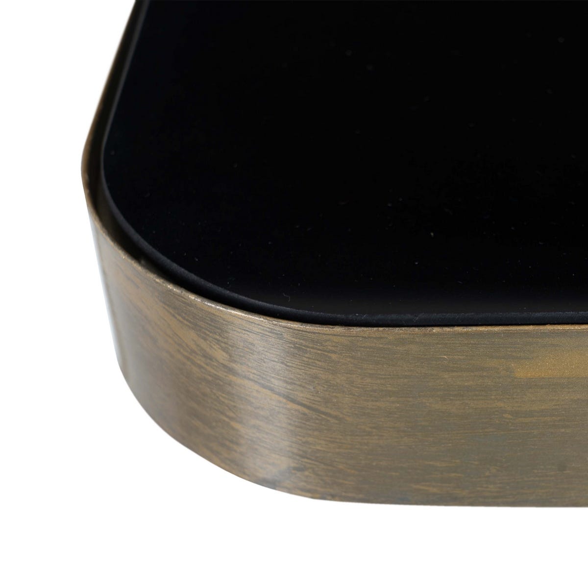 lolahome Mesa auxiliar con pedestal dorado pequeño 2025