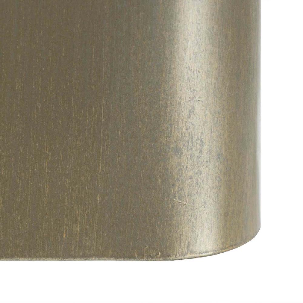 lolahome Mesa auxiliar con pedestal dorado pequeño 2025