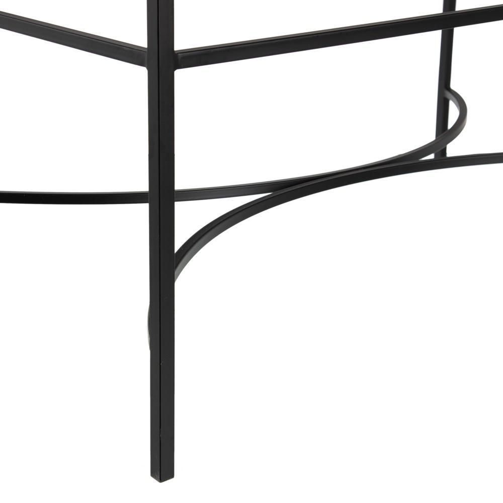 lolahome Mesa de centro de cristal negro En línea