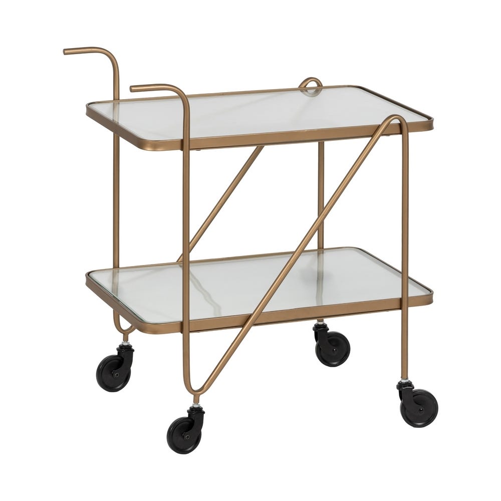 lolahome Carrito camarera de metal y cristal