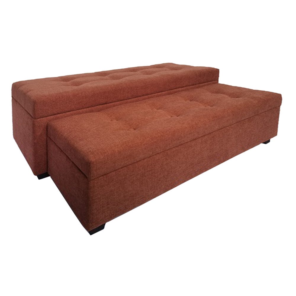 lolahome Set de 2 banquetas baúl tapizadas con capitoné Envío internacional gratuito