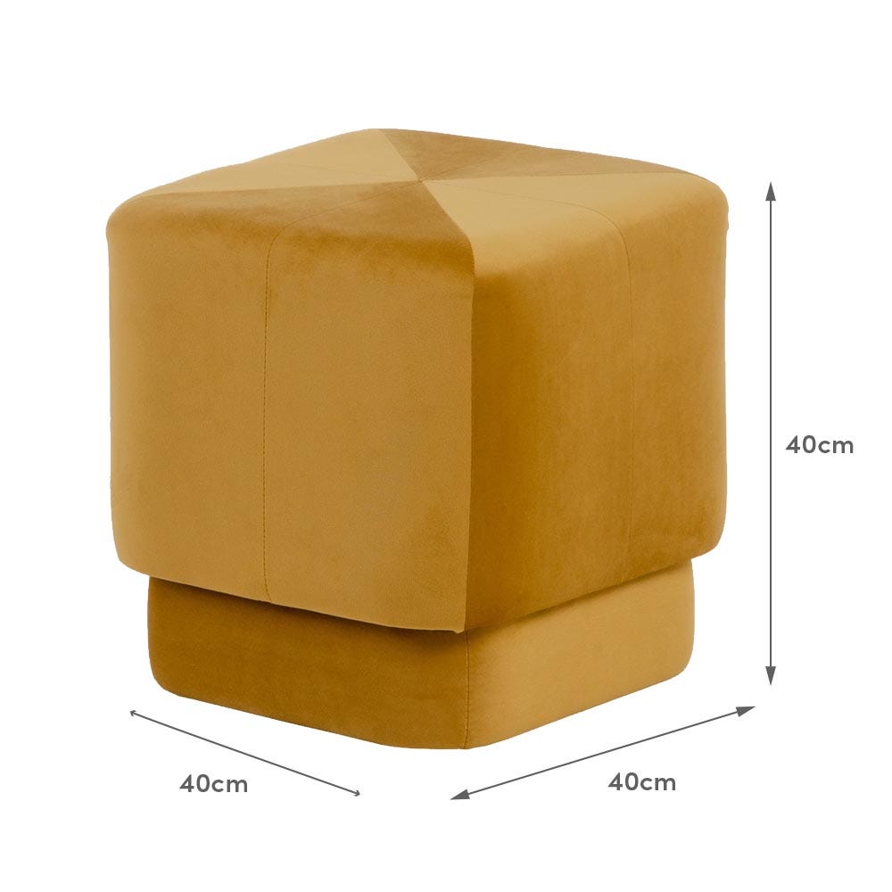 lolahome Puff tapizado de terciopelo de 40x40 cm Ahorra y exporta