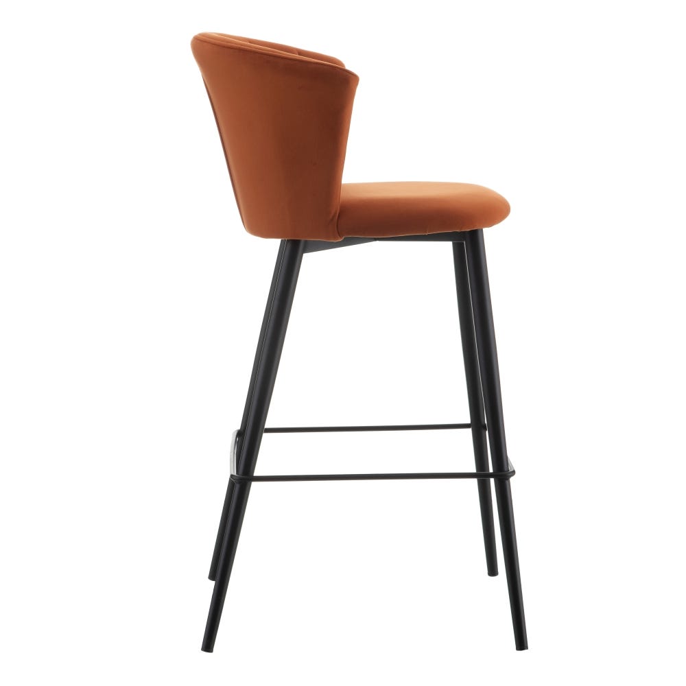 lolahome Taburete alto tapizado de terciopelo de 98 cm