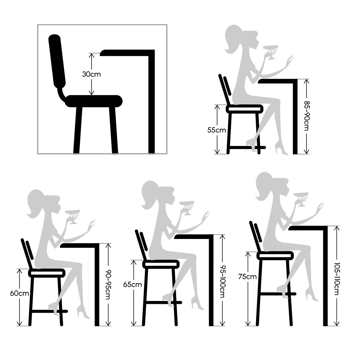 lolahome Taburete con respaldo de polipropileno de 107 cm Descuentos del mes