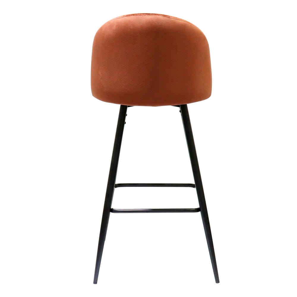 lolahome Taburete con respaldo de antelina y metal de 102 cm Oferta exclusiva