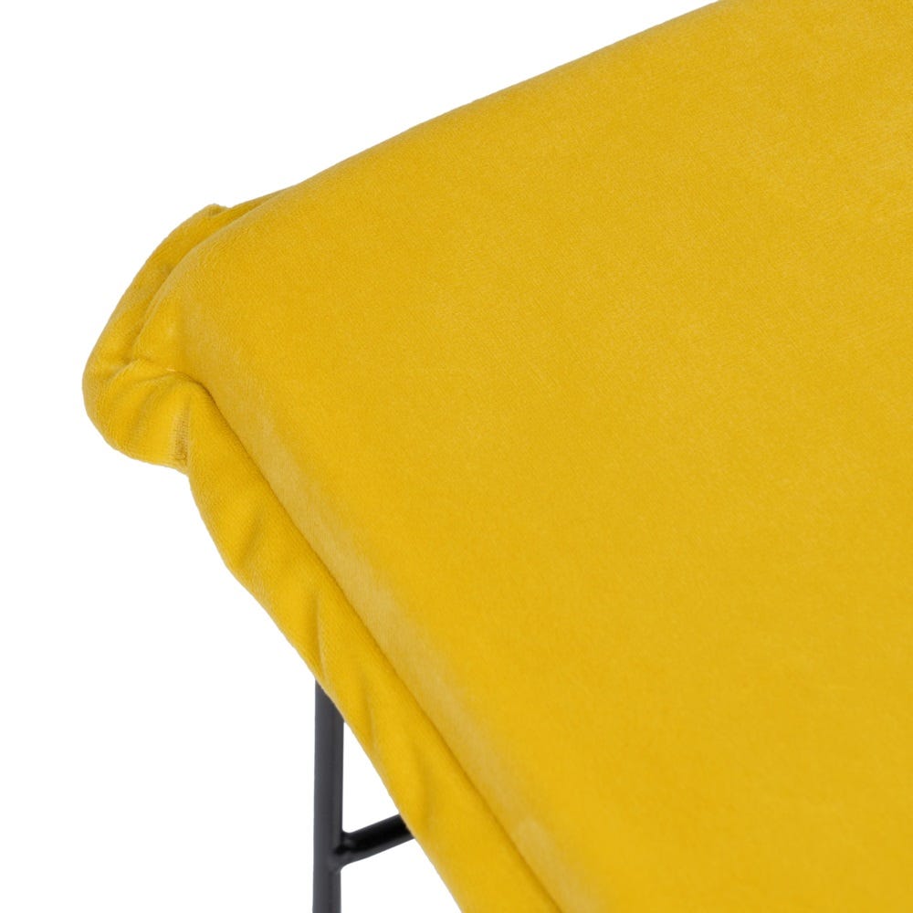 lolahome Taburete tapizado de terciopelo y metal de 35 cm Última moda
