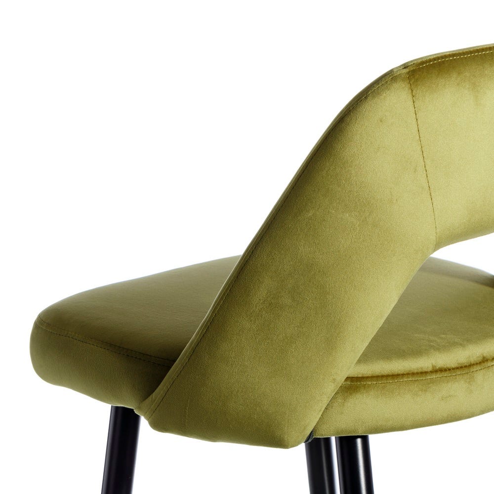 lolahome Taburete alto de terciopelo y metal de 105 cm Descuento por venta flash
