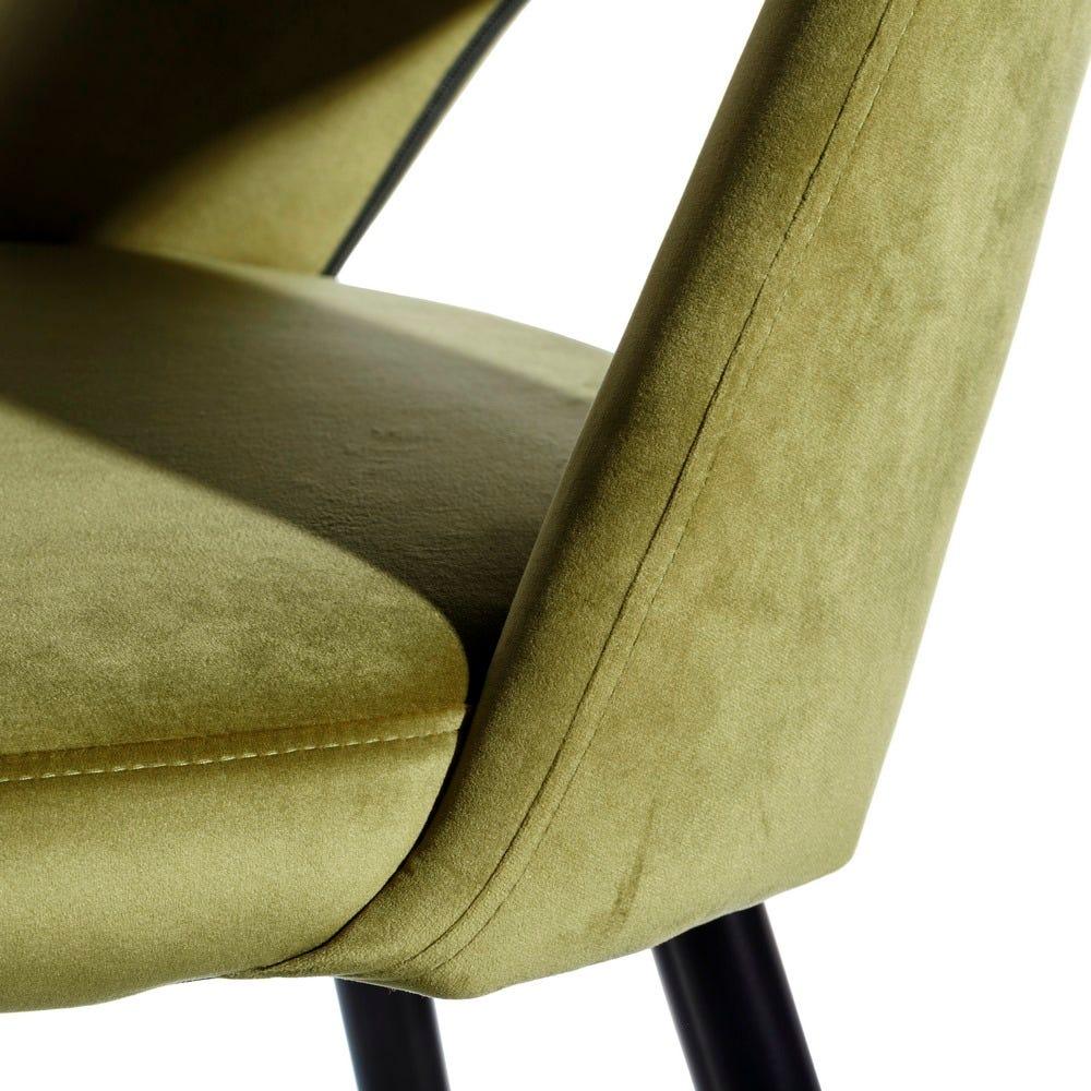 lolahome Taburete alto de terciopelo y metal de 105 cm Descuento por venta flash