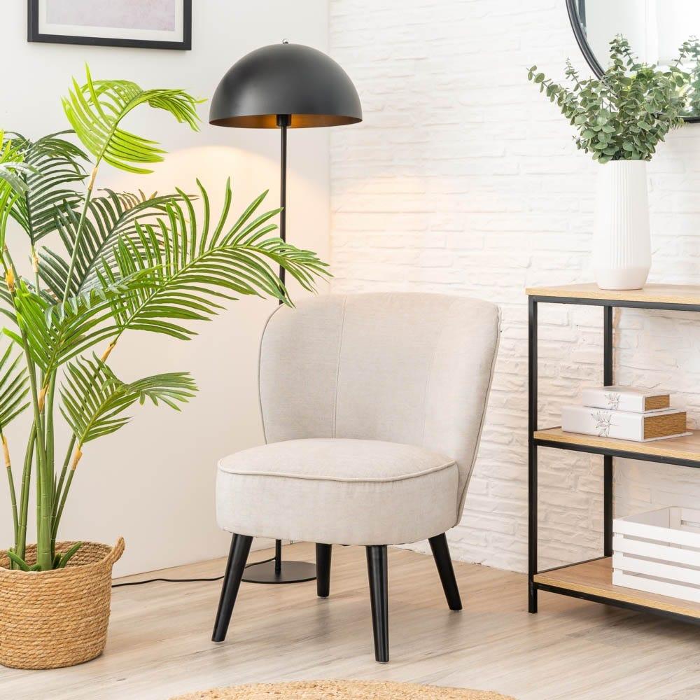 lolahome Butaca tapizada de tela de chenilla y madera de pino Ofertas de temporada