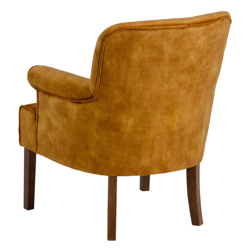 lolahome Sillón con brazos tapizado de terciopelo y madera Ofertas especiales