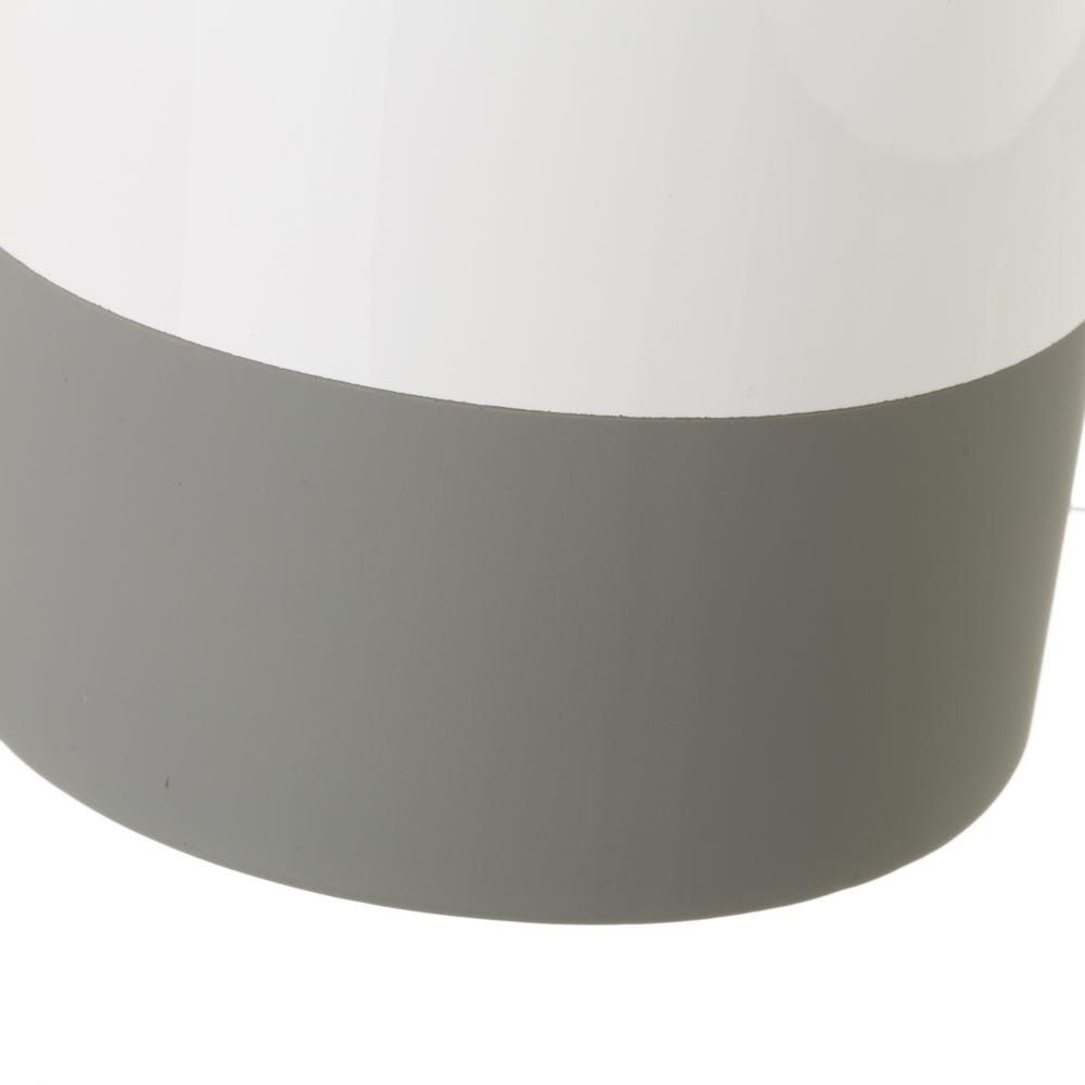 lolahome Jarrón florero de cerámica blanco y gris de Ø 15x25 cm Rebajas