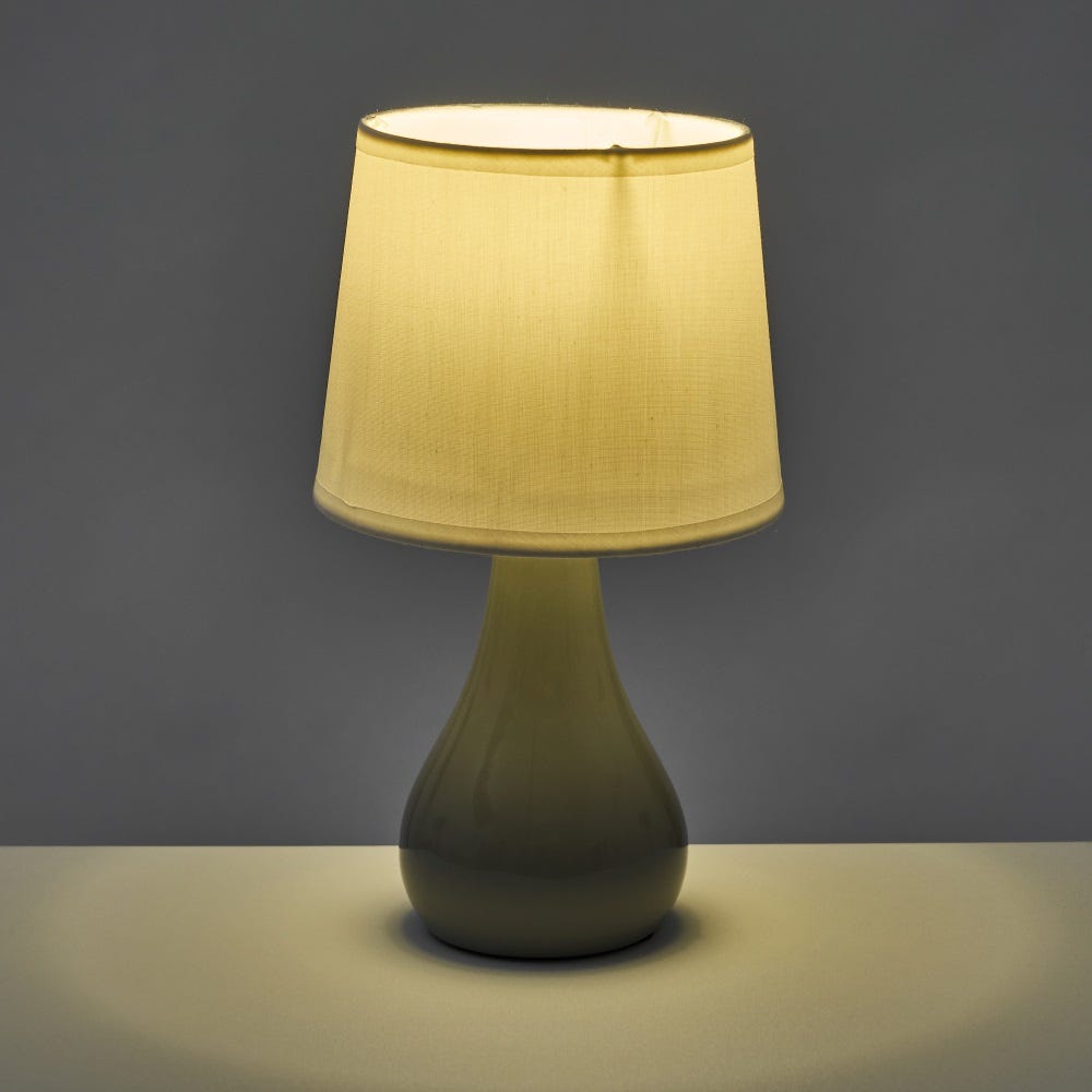 lolahome Lámpara de mesita de noche cerámica 26 cm En oferta