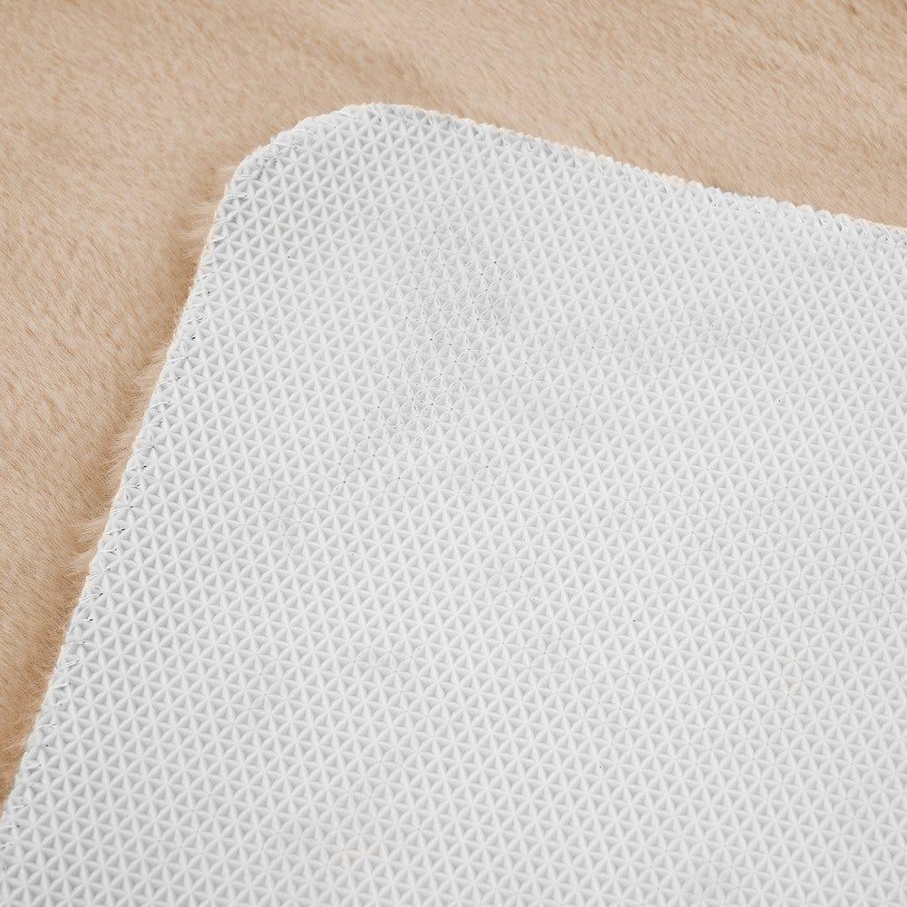lolahome Alfombra pelo beige de 170x120 cm