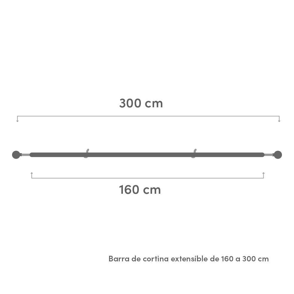 lolahome Barra de cortina 160-300 cm con 2 escuadras y terminales Ventas relámpago
