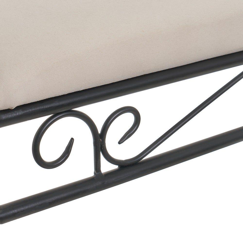 lolahome Banqueta pie de cama metálica negra Oferta especial