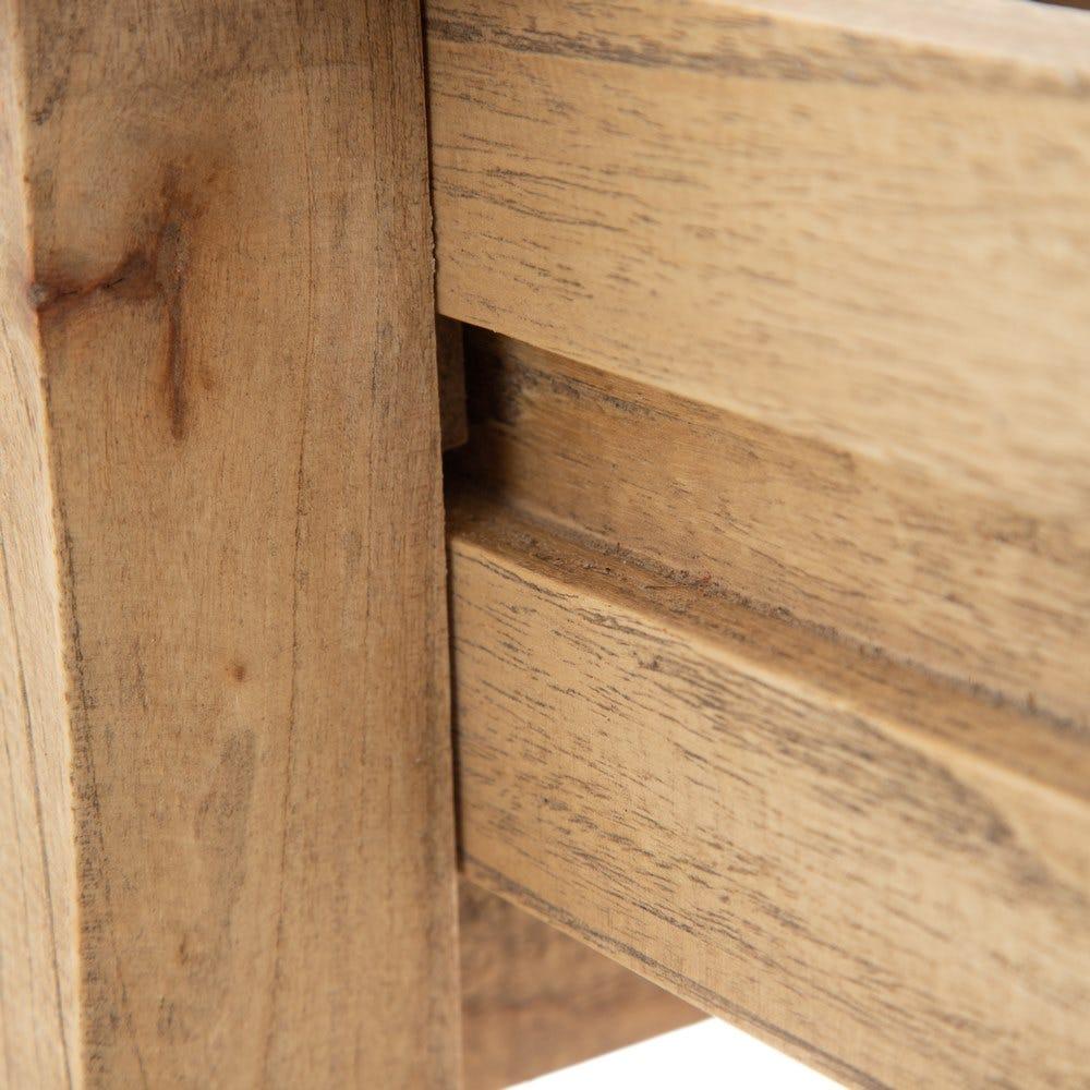 lolahome Mesita de noche cabriolé natural de madera de mindi de 58x43x70 cm Últimos 2 días