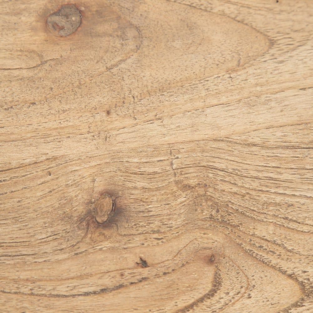 lolahome Mesita de noche cabriolé natural de madera de mindi de 58x43x70 cm Últimos 2 días