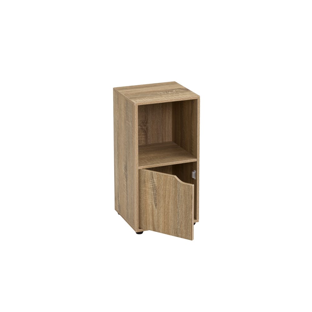 lolahome Mesita de noche con 1 puerta de madera DM de 30x29x61 cm Liquidación