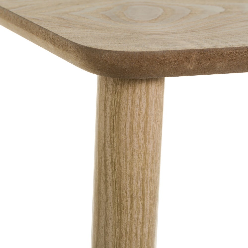lolahome Mesa auxiliar de madera de pino beige de 47x34x40 cm Tienda de fábrica