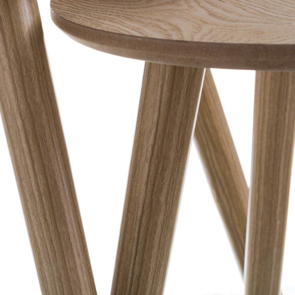 lolahome Set de 2 Mesa auxiliares auxiliares nido redondas natural