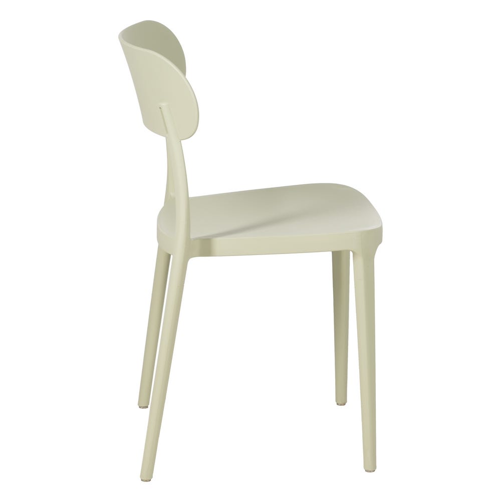 lolahome Set de 4 sillas de comedor de diseño apilable de polipropileno de 48x50x80 cm Precios de Black Friday