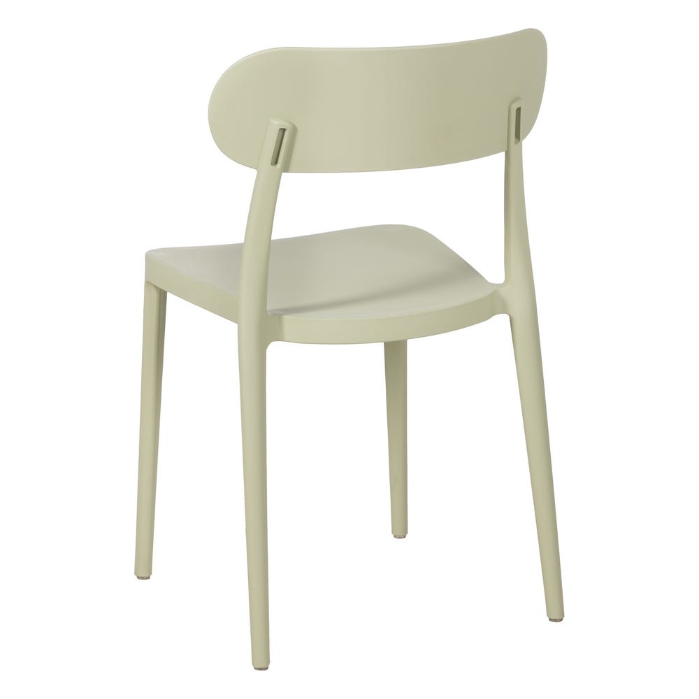 lolahome Set de 4 sillas de comedor de diseño apilable de polipropileno de 48x50x80 cm Precios de Black Friday