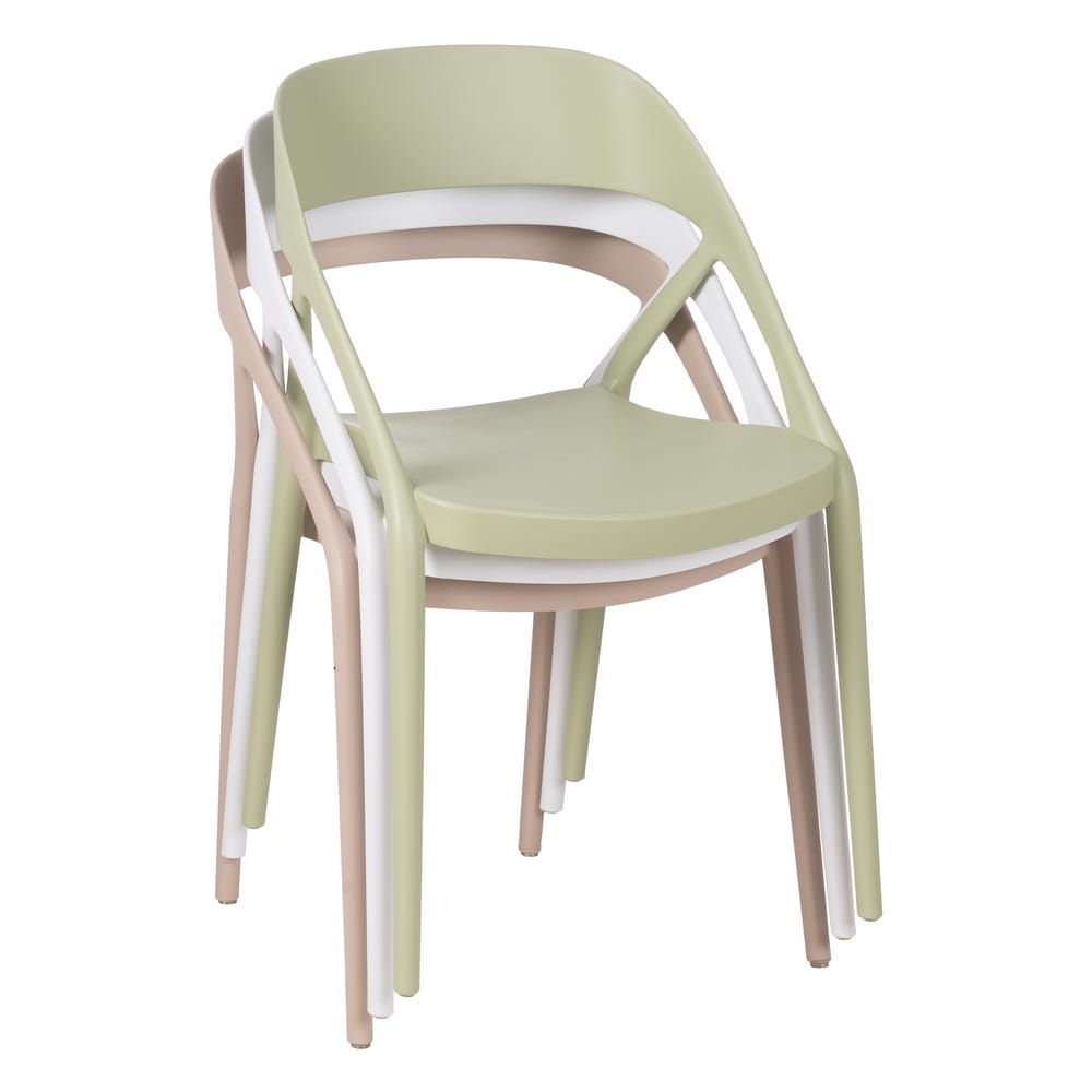 lolahome Pack de 4 sillas de polipropileno