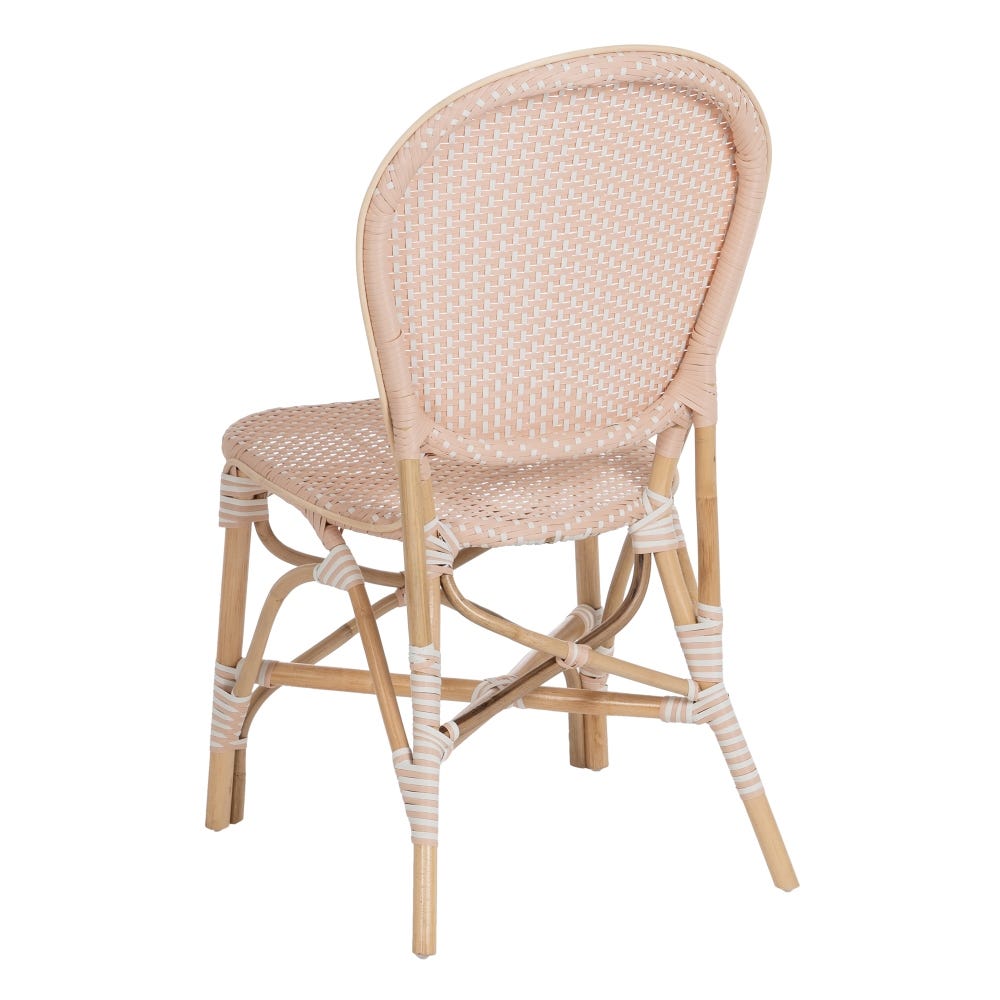 lolahome Silla de comedor trenzada beige y natural de ratán de 47x54x93 cm Ofertas especiales