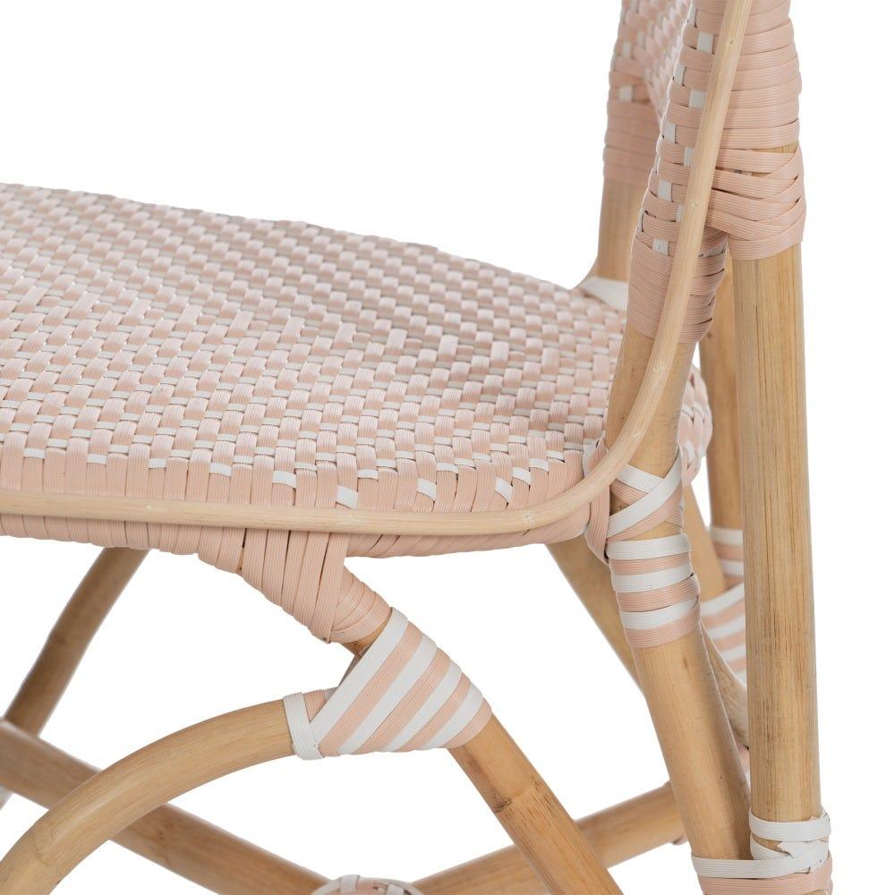 lolahome Silla de comedor trenzada beige y natural de ratán de 47x54x93 cm Ofertas especiales