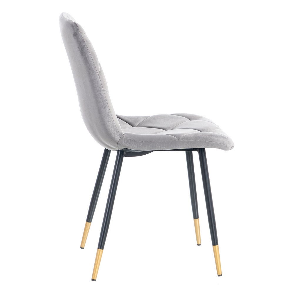 lolahome Pack de 4 sillas de comedor rombos de terciopelo de 45x50x86 cm Outlet