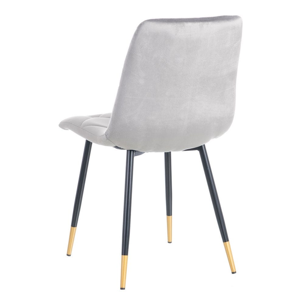 lolahome Pack de 4 sillas de comedor rombos de terciopelo de 45x50x86 cm Outlet