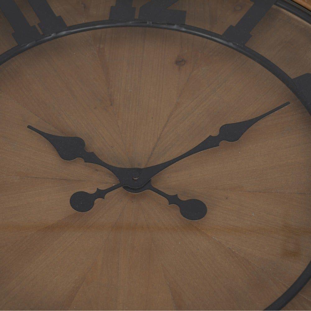 lolahome Mesa auxiliar redonda reloj de madera de abeto Tienda