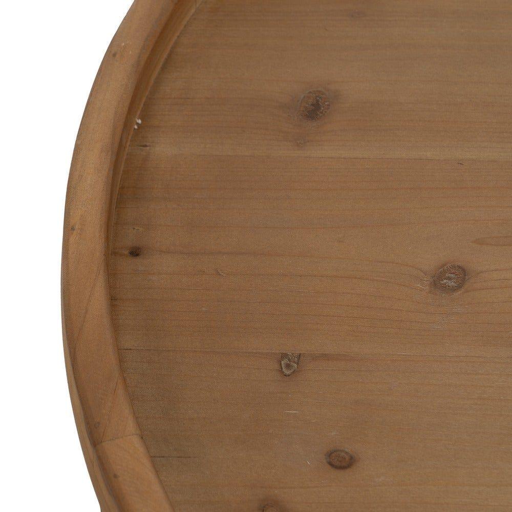 lolahome Mesa de centro redonda de madera de abeto Mejor oferta