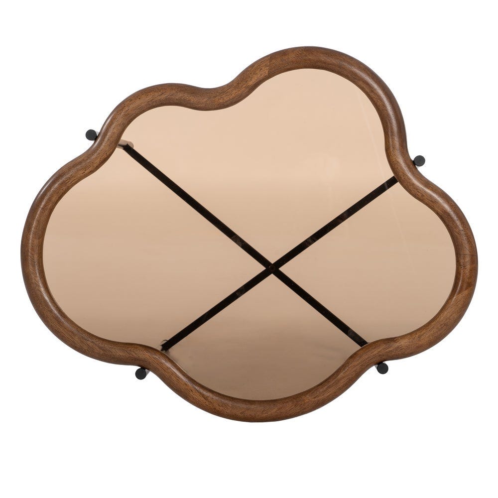 lolahome Set de 2 mesas de centro de madera de caucho Rebajas online