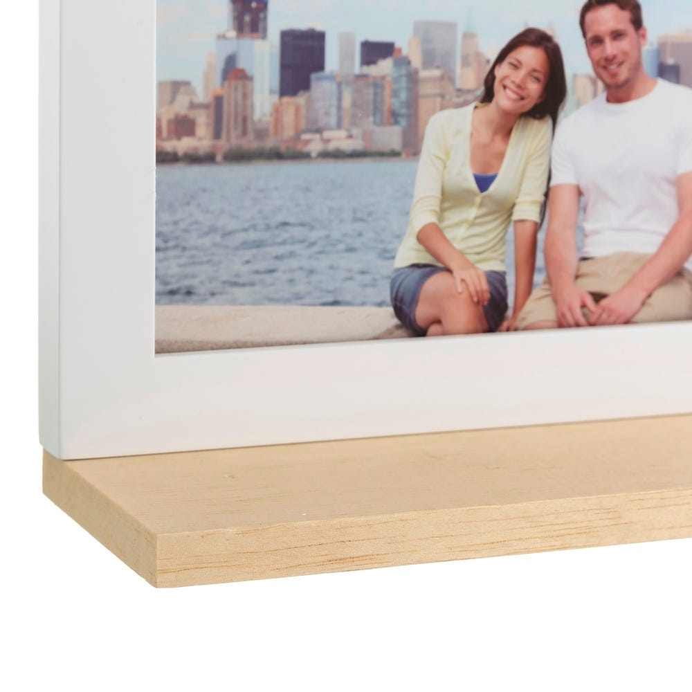 lolahome Estante portafotos de madera blanco de 29x7x46 cm Últimos 3 días
