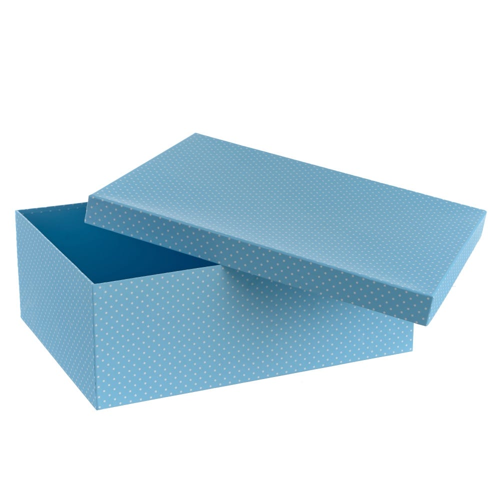 lolahome Set de 15 cajas organizadoras de cartón azules Último día
