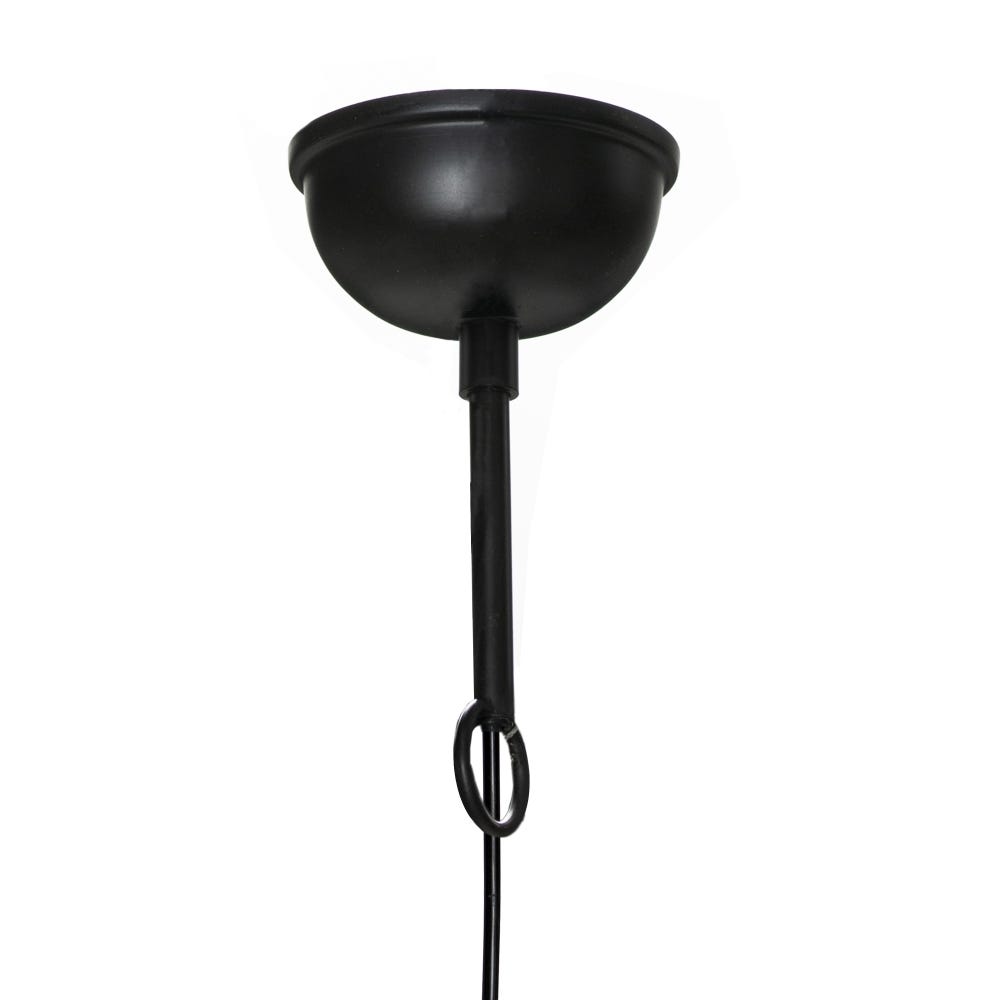 lolahome Lámpara de techo antorcha de madera y hierro negra y natural de Ø 12x27 cm Grandes descuentos