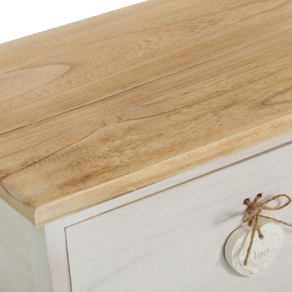lolahome Cajonera beige de madera con 3 cajones de 58x40x29 cm Liquidación