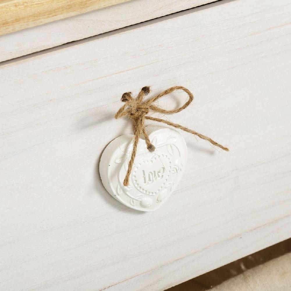 lolahome Cajonera beige de madera con 3 cajones de 58x40x29 cm Liquidación