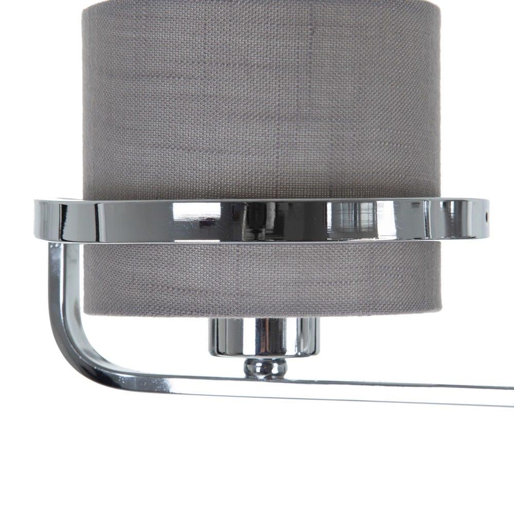 lolahome Lámpara de techo con brazos de metal y tela plateada de 42x50x55 cm Libre de impuestos