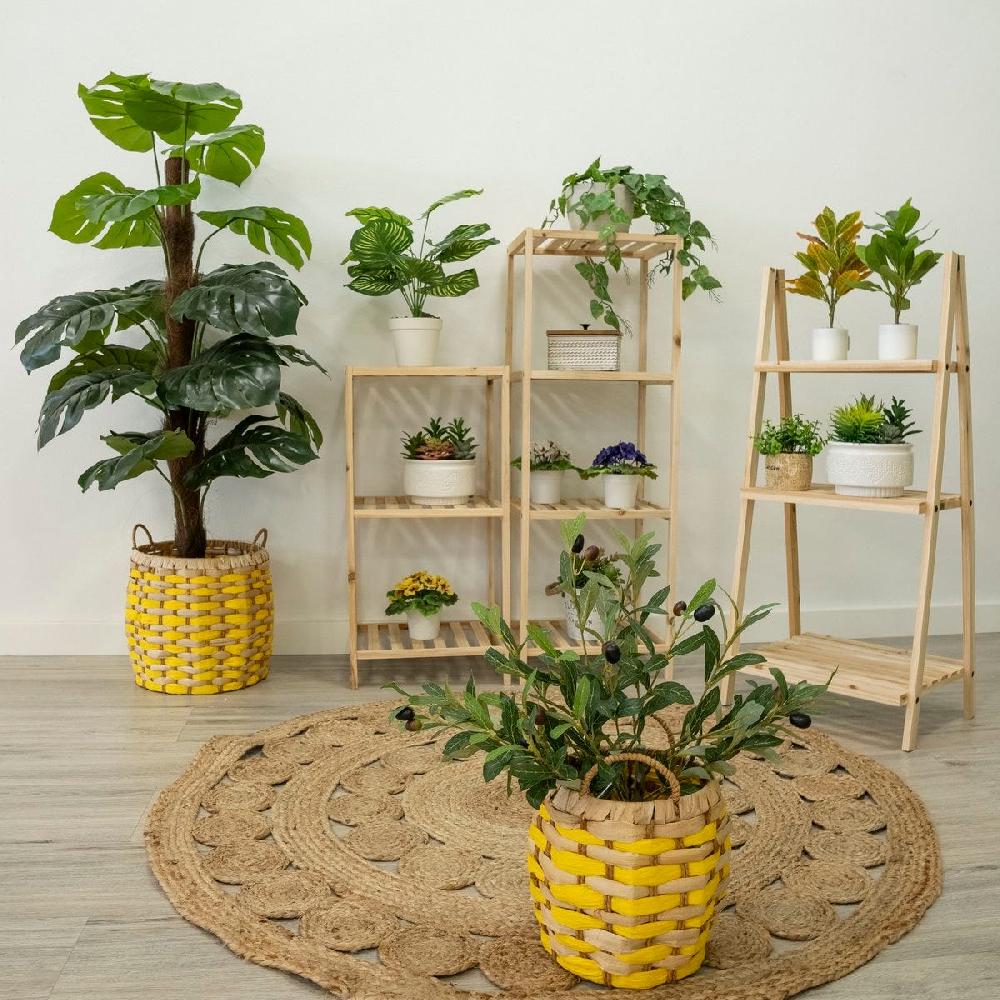lolahome Set de 2 cestas de fibras naturales beige y natural trenzadas con asas Descuento por venta flash