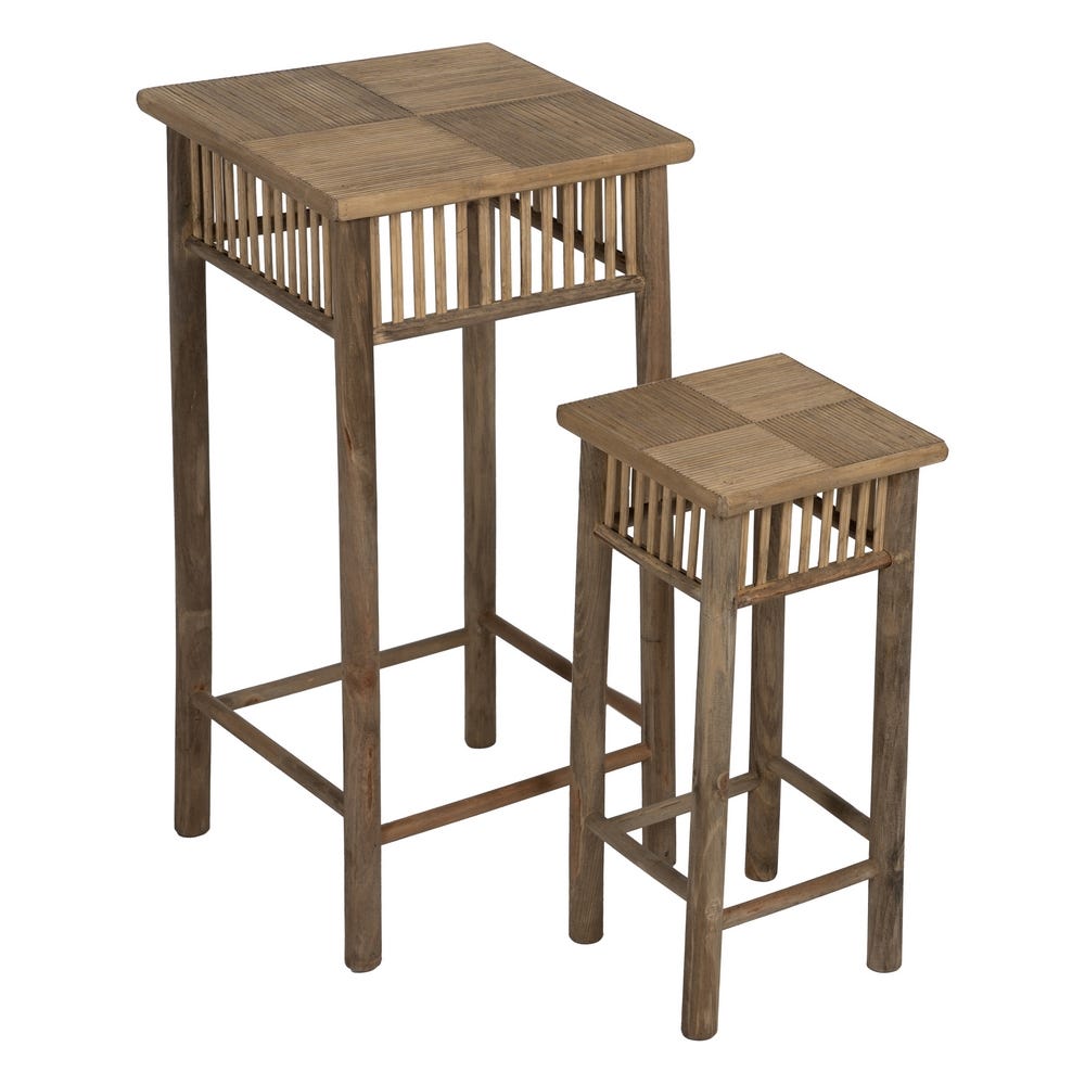 lolahome Set de 2 Mesa auxiliares macetas
